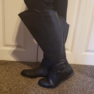 Maurices Black Wide Calf Knee High Boots